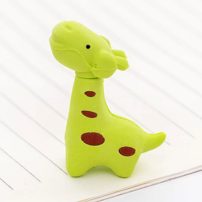 48 шт./лот новая модель жирафа животных резиновый ластик/канцелярские принадлежности для детей студентов/хороший подарок ластик/оптовая