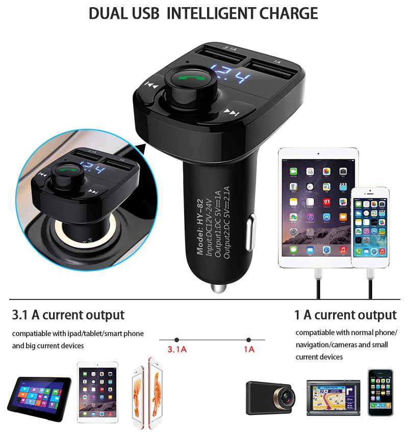 Urbanroad автомобиля fm передатчик Bluetooth Car Kit Mp3 плеер громкой связи Беспроводной Bluetooth MP3 fm-передатчик USB Зарядное устройство Напряжение