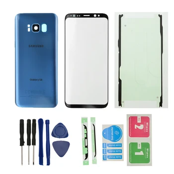 

For Samsung S8/S8+SM-G950 Front Screen Lens Back Glass Housing Battery Back Cover Replacement Repair Kits Cell Phone Accessories