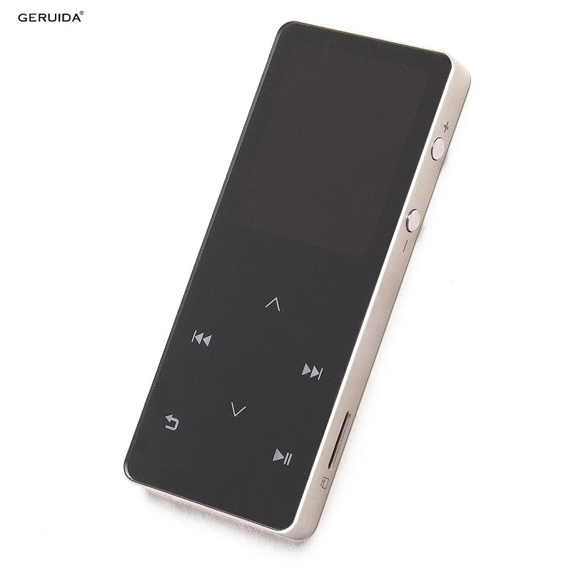 GERUIDA Bluetooth MP4 плеер сенсорный полный металл Hifi MP4 проигрывателя Walkman Поддержка видео Запись часы fm-радио картинка E-Book - Цвет: Gold