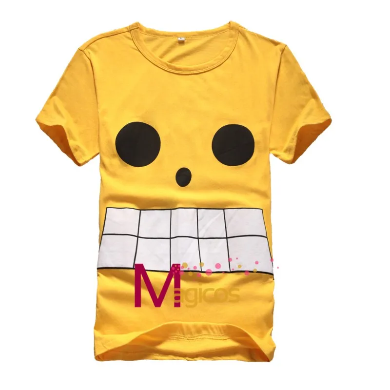 Аниме one piece Monkey D Косплей Луффи костюм футболки повседневные желтые Топы 2 стиля