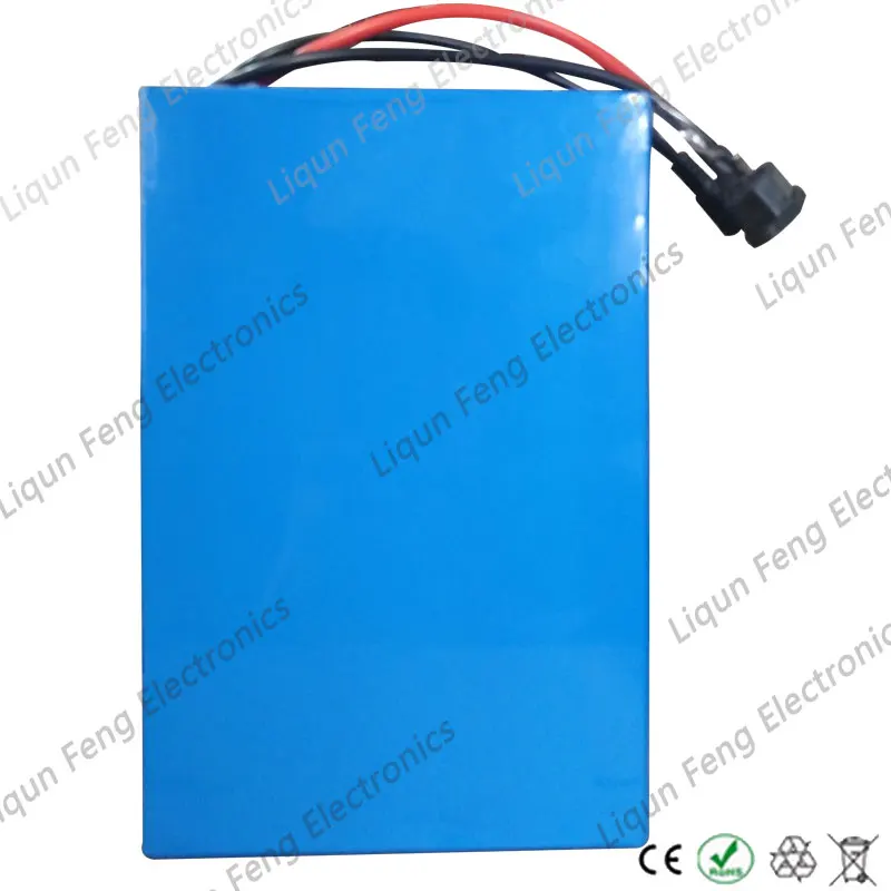 Discount No Tax 48V 20AH Lithium ion battery pack 1200W 48V Scooter battery Electric Bike battery with PVC Case 30A BMS 54.6V 2A charger 3