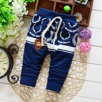 Daivsxicai/Хлопковые Штаны для мальчиков, модная одежда с милым принтом для малышей, штаны для девочек, брендовые универсальные детские штаны для мальчиков 7-24 месяцев