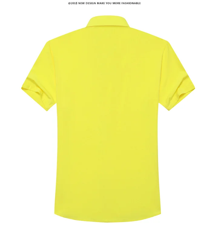 AIRGRACIAS 2019 Мужская модная рубашка повседневное с короткими рукавами одноцветное цвет рубашки для мальчиков Slim Fit мужской социальной бизнес