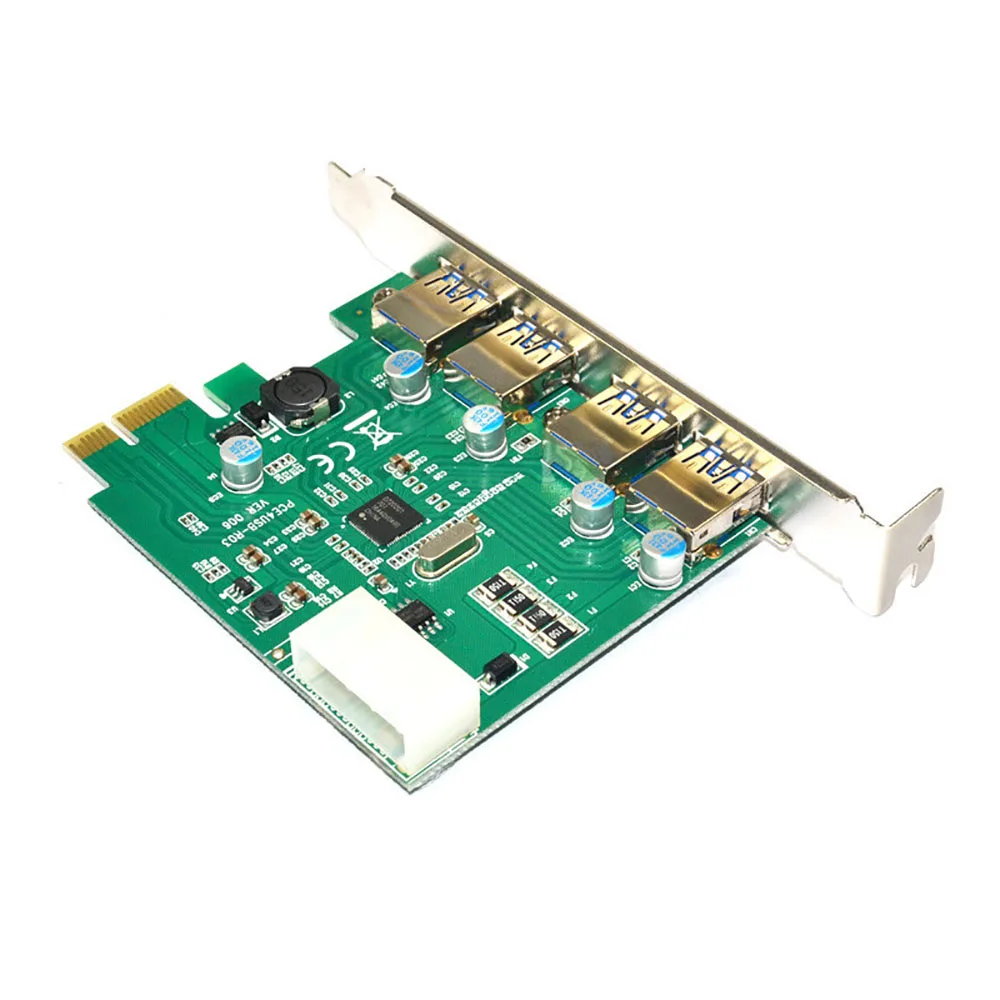 AEROFARA PCI-E к USB 3,0 концентратор карта расширения большой 4PIN порт питания адаптер карта USB 3,0 карта с разъемом PCI Express для настольного компьютера