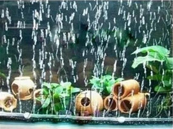 2pcs Aquarium Fish Tank Diy Plastic Air Curtain Bar Bubble 60cm