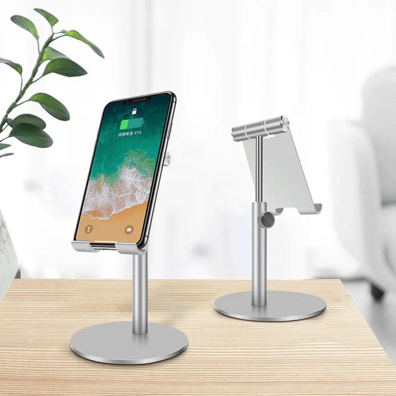 Liga de Alumínio Titular para Ipad Suporte de Mesa do Telefone Arvin Ajustável Telefone Celular Tablet Pro Iphone xs xr Samsung Móvel Montagem - Imagem 2