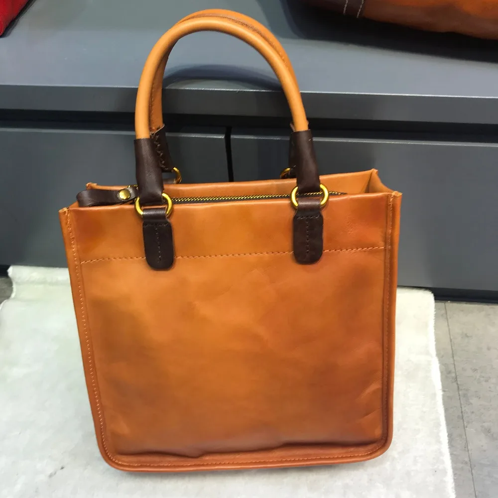 

Kafunila 2018 vintage bags female genuine leather tote crossbody women's bag high quality famous brand designer Lady's bag bolsa
