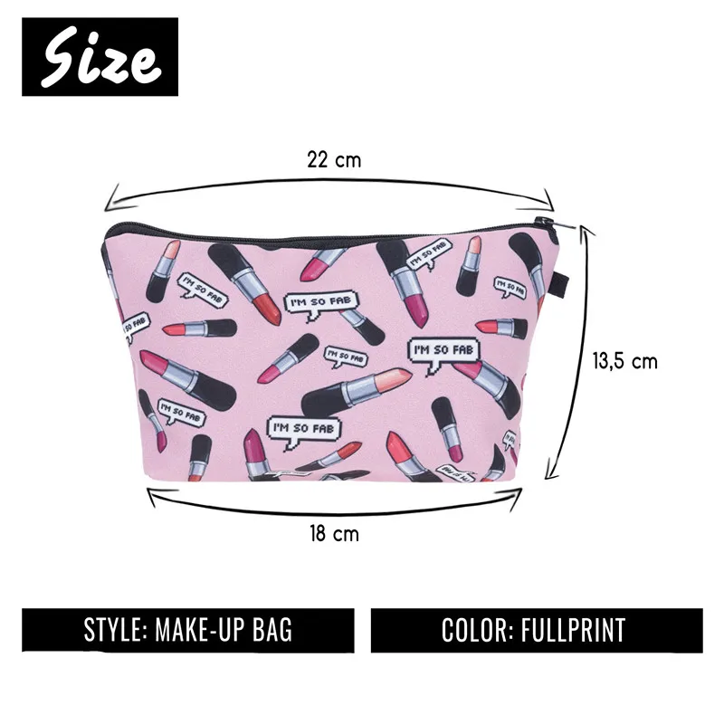 تحت تسعة عشر 2017 موضة الشفاه ماكياج المنظم التجميل حقيبة قدرة كبيرة حقيبة سفر neceser حمام التخزين الحقيبة