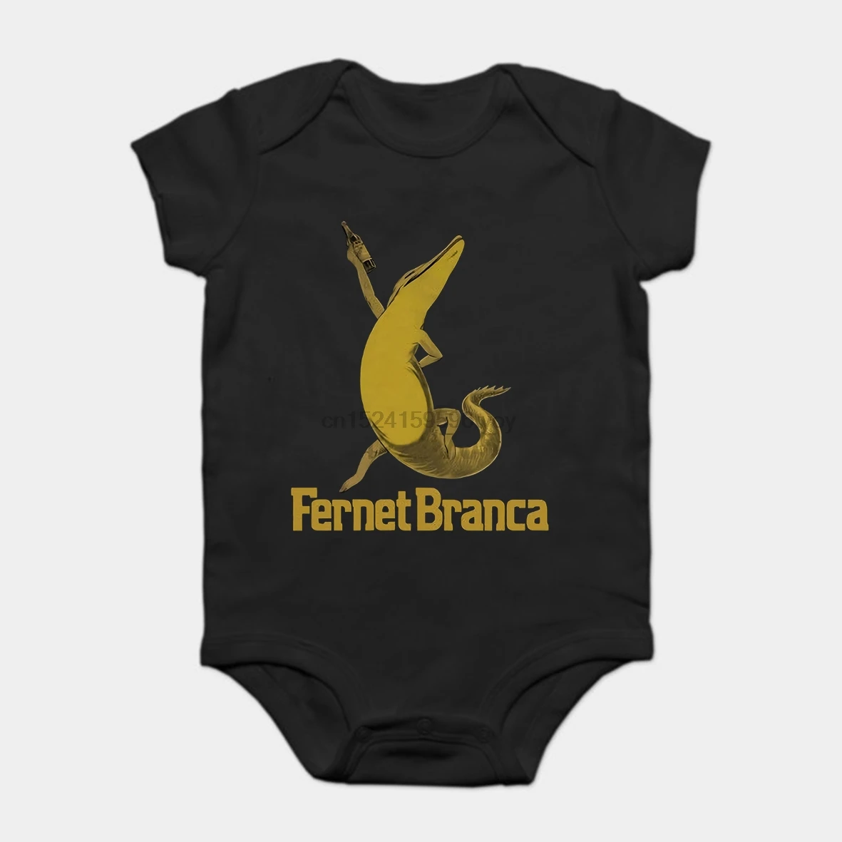 

Baby Onesie Baby Bodysuits kid t shirt Fernet Branca Crocodile Alligator Drink Cotton Printed
