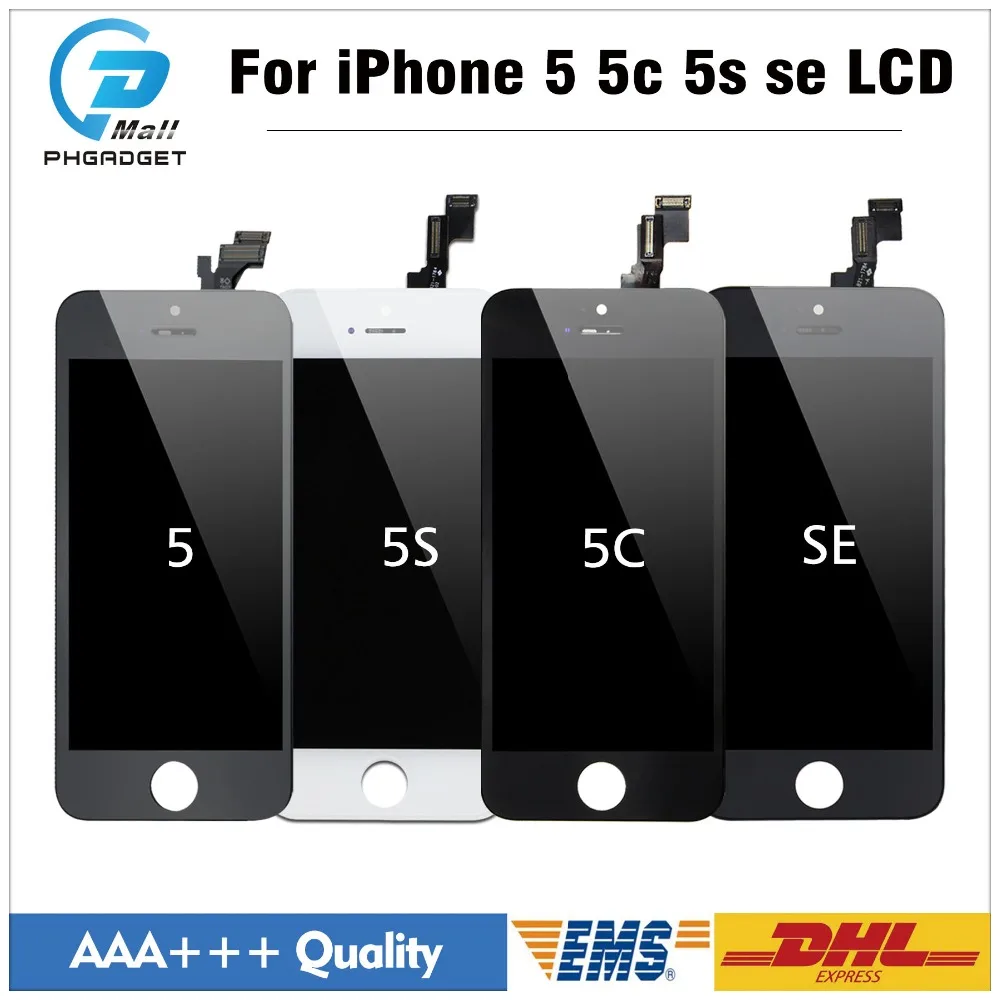 10 шт./лот ЖК + дисплей сенсорный экран для iPhone 5G 5 5S 5C SE дигитайзер сборка Замена