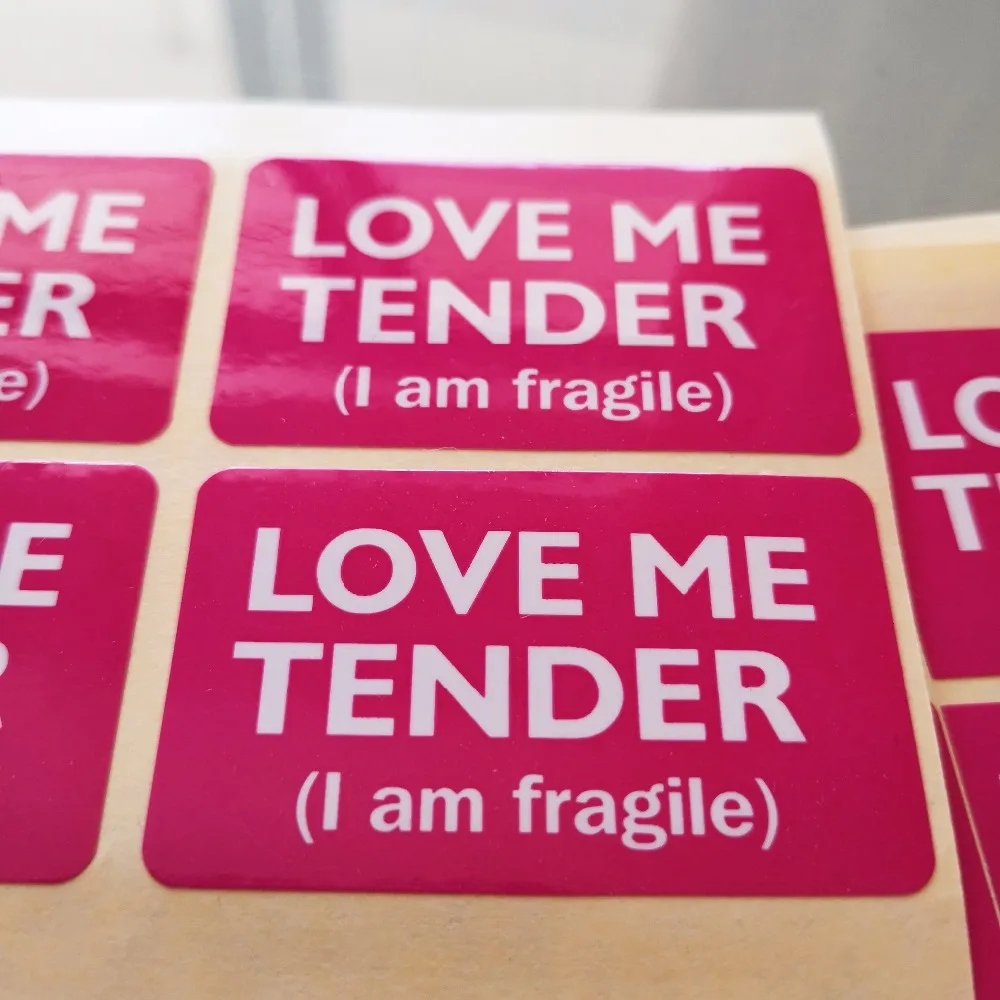 4000 шт/партия 5x3cm LOVE ME TENDER i am ломкая самоклеящаяся этикетка клейкой бумаги стикер, Пункт № SL16