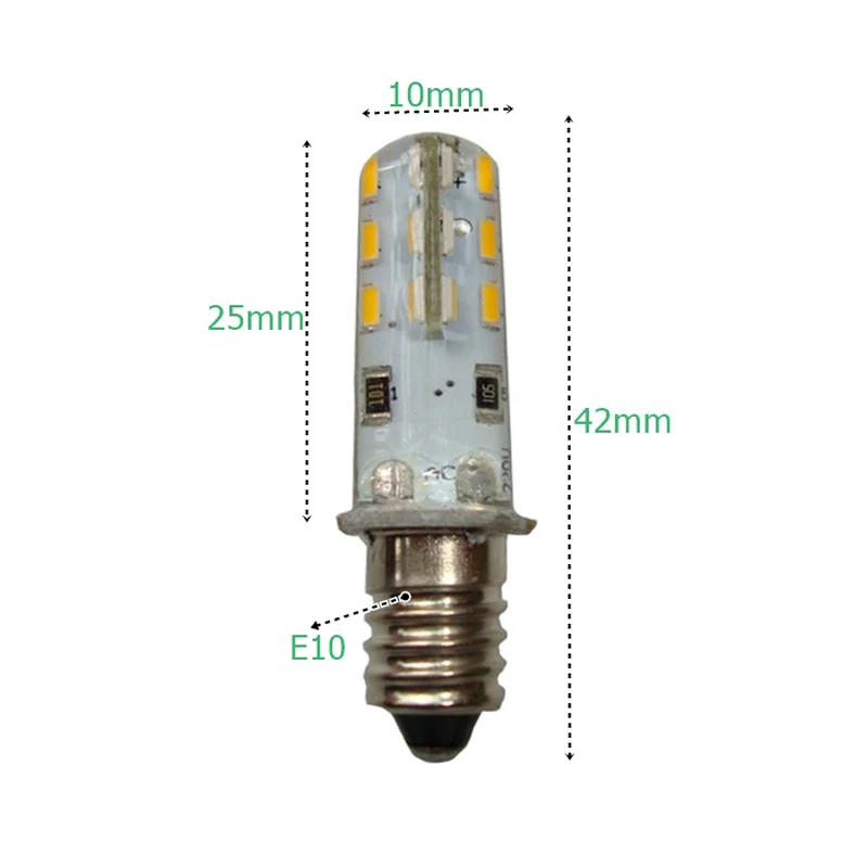 Маленький Винт E10 220V 110 в бытовой Водонепроницаемый энергосберегающая лампа «Кукуруза» светодиодный индикатор светильник лампы 10 шт