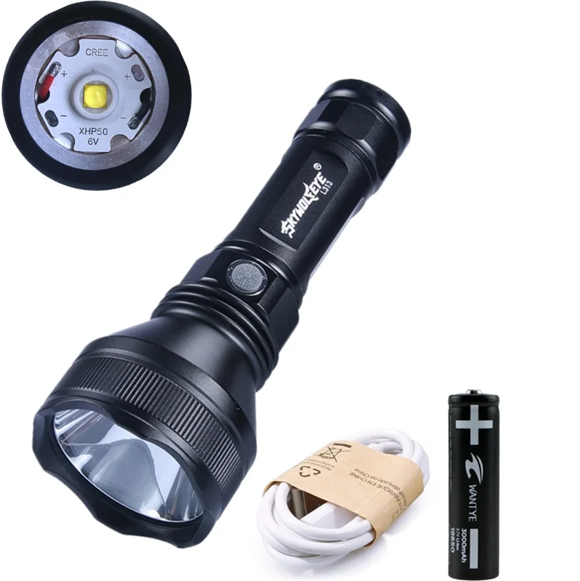 led flashlight rechargeable