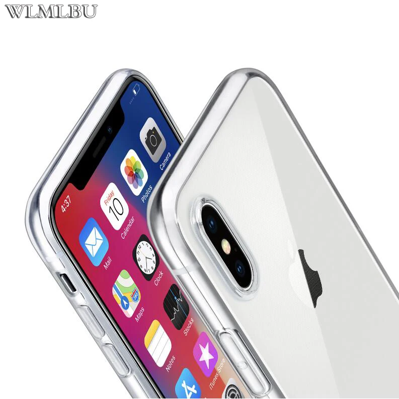 

WLMLBU For 7 7Plus 8 8Plus X XS MAX XR Transparent Phone Case For iPhone 5 5s SE 6 6s 6Plus 6sPlus Clear Silicon Soft TPU Case