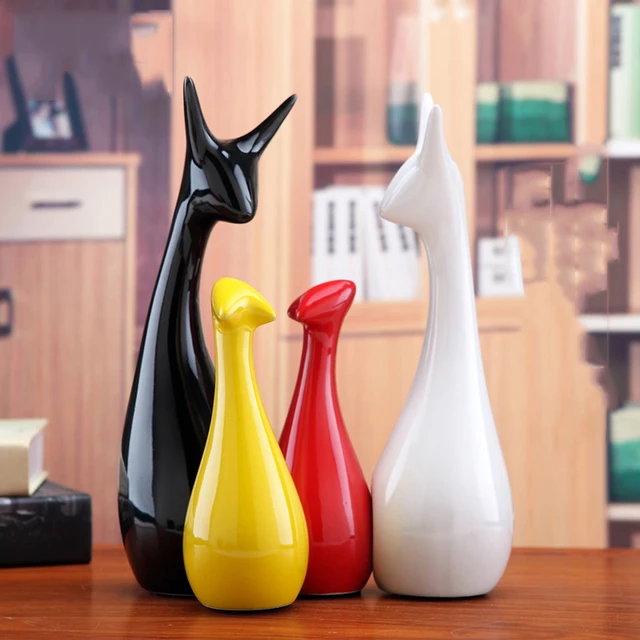 Simple Modern Ceramic Figurines Livingroom Ornament Home Furnishing  Decoration Crafts Office Coffee Accessories Wedding Gift - Price history &  Review, AliExpress Seller - Dropshipping . Store