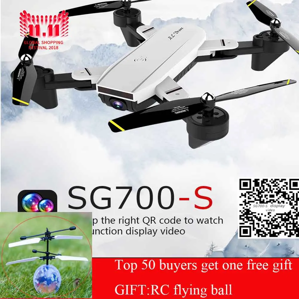 

1080P SG700s Dron RC Helicopter With HD Camera Wide Angle Selfie Drone Palm Control Quadcopter With WiFi Camera Christmas Gift