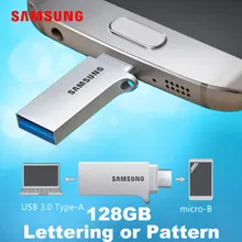 SAMSUNG USB Flash Drive 128gb Pendirve Metal Customzied Personalized Logo Flash Memory Stick Micro Usb for Android phone 128GB