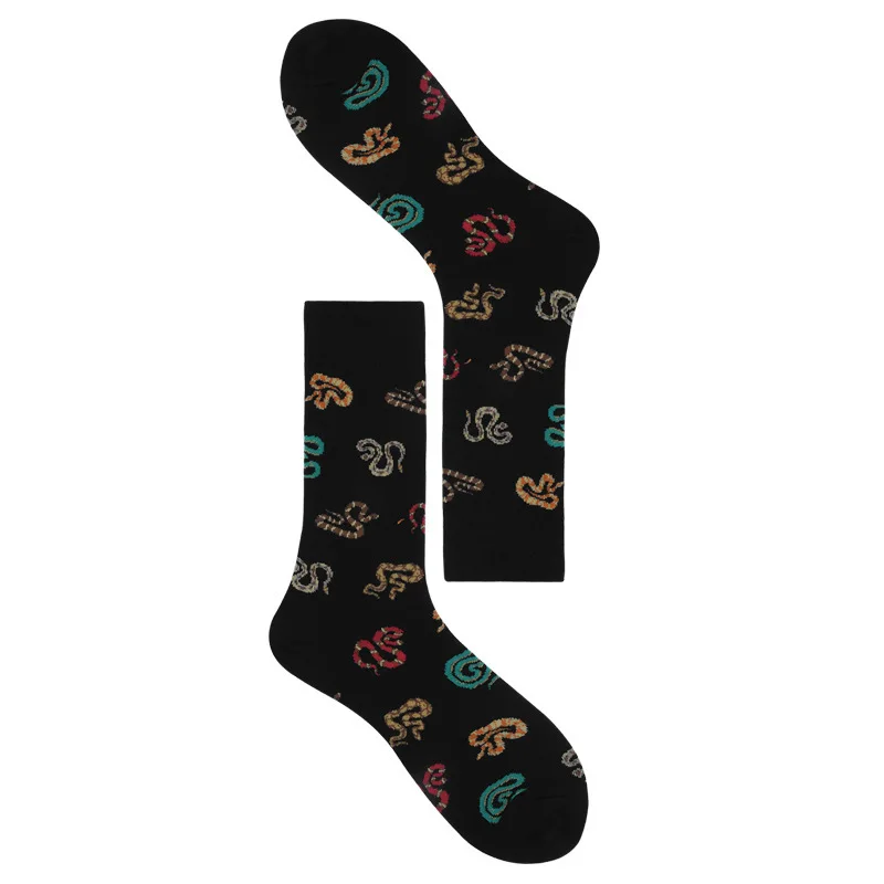 Веселые крутые мужские носки в стиле Харадзюку, хип-хоп, большие размеры, смешные мужские носки, скейтборд, живопись, Calcetines Homme Divertid - Цвет: 15