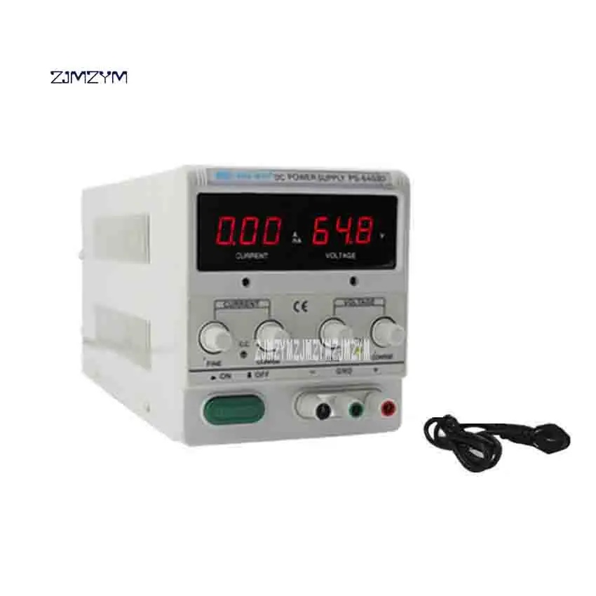 

ZJMZYM High Performance 3LED Digital Power Supply Adjustable Switching Voltage Regulators DC Power Supply PS-6403D 0-64V 0-3A