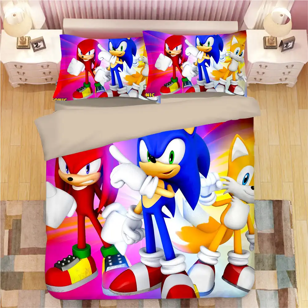 Sonic The Hedgehog Bettwasche Set Super Mario Bros