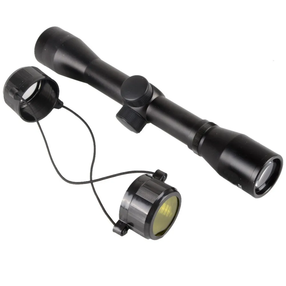 

High Quality 1Pcs Mounts Hunting 4x32 Telescopic Scope Sights Sniper Scope Riflescopes Black Wholesale VE657 T15 0.5