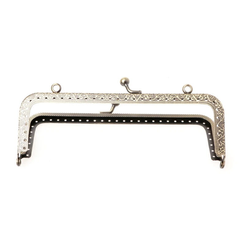 Monedero de bronce 2020 DIY, Asa de bolso, monedas, bolsas, cierre Metal con cierre de beso, marco de bloqueo de 6,5/8,5/10,5/12,5/15/18/20, 5cm, nueva manija de moda|kiss clasp lock|purse handbag handleskiss clasp -