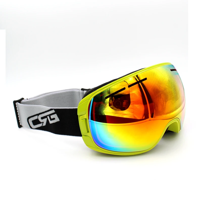 Multi Lens Yellow Frame Brand New Ski Goggles UV400 Anti Fog Eyewear