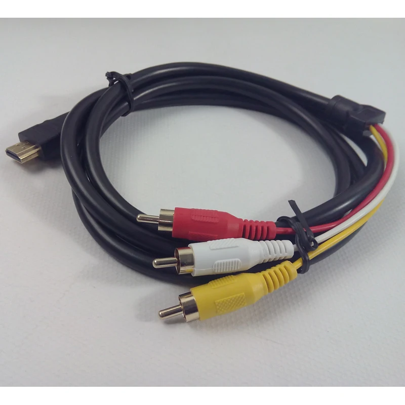 1080 P HDMI мужчин и 3RCA Аудио Видео AV выход ПЕРЕДАЧИ адаптер для кабельного шнура 1 5 м| |