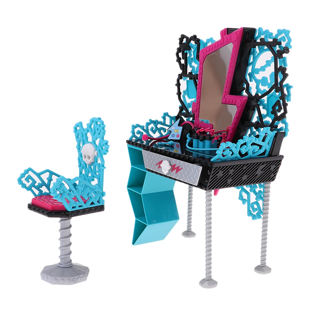 Vibrant Colors Dressing Table for Monster High Doll Furniture 1/6 30cm Dolls Accessories Gift