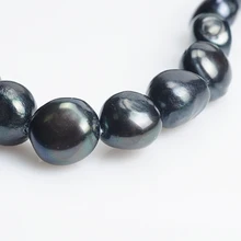 Естественный пресноводный жемчуг цвет синий, черный; Большие размеры 34–43 12-15mm барокко для изготовления ювелирных изделий 15 дюймов DIY ожерелье браслет