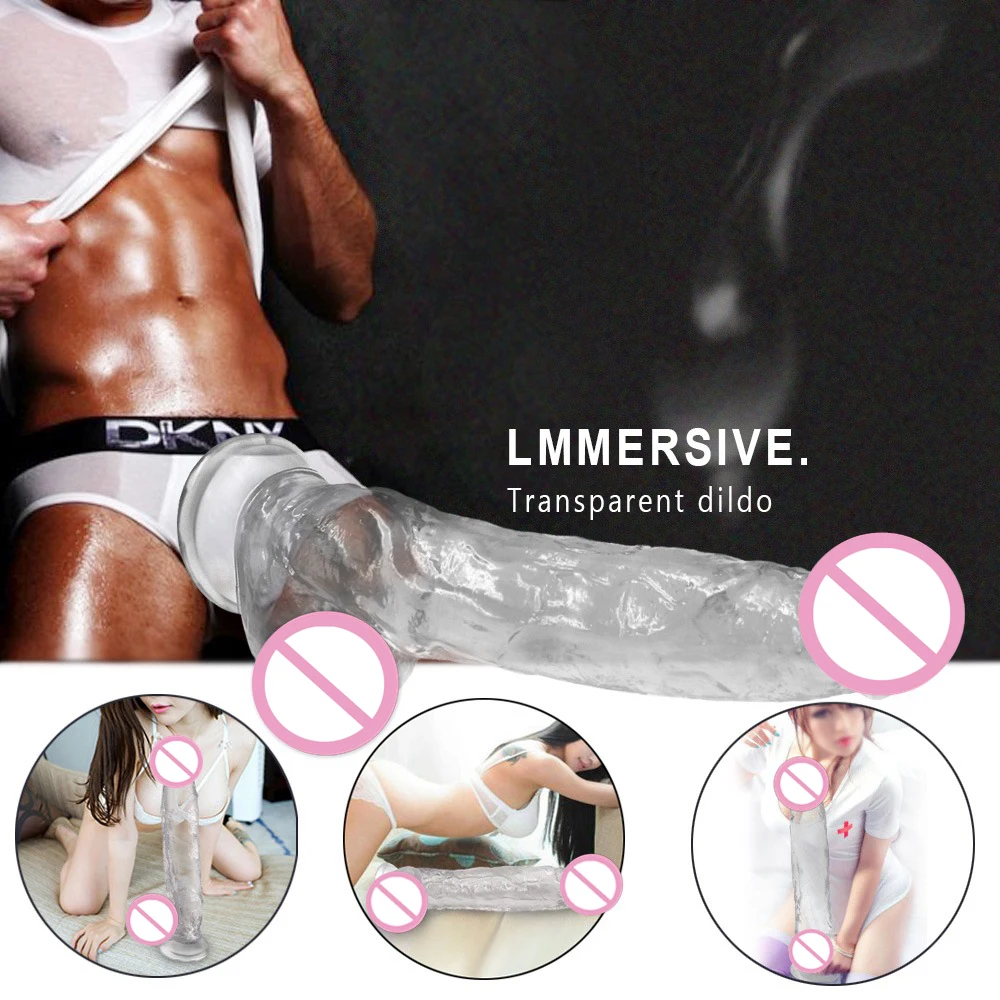 Super-Huge-Dildo-With-Suction-Cup-Sex-Toys-For-Woman-Soft-jelly-Glass-Silicone-Penes-Realistic