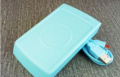 Стиль 125 кГц RFID считыватель EM4100 USB датчик приближения считыватель смарт-карт без привода выдающее устройство EM ID USB - Цвет: Синий