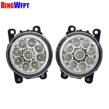 

90mm Round LED Fog Light 12V DRL Fog Lamp Light For Peugeot 3008 MPV 2009-2013 Super Bright Fog Lights