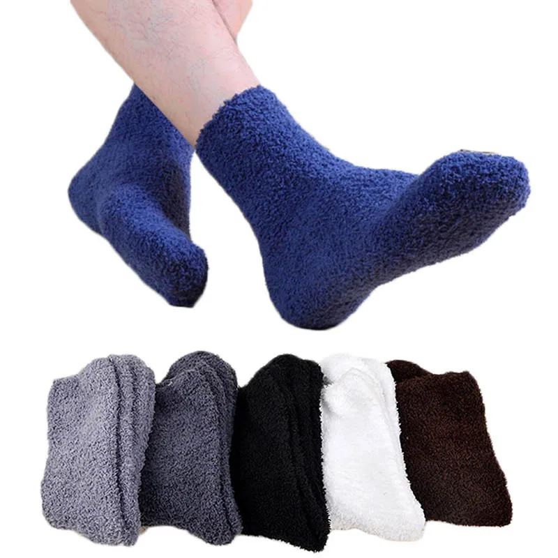 Men Extremely Cozy Cashmere Socks Winter Warm Sleep Bed Floor Home ...