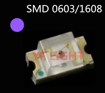 

0603 chip led diode UV SMD LED 395-405NM 1608 purple surface mount led(CE&Rosh)