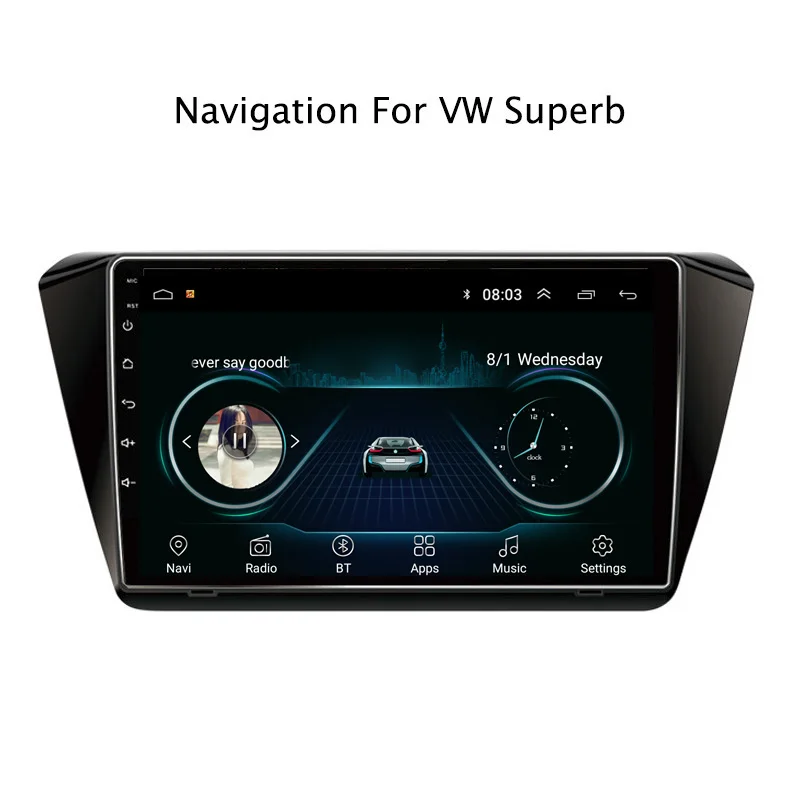 Discount 10.1" 2.5D IPS Android 8.1 Car DVD GPS Player For Skoda Superb 2016-2018 Car Radio Stereo Head Unit with Navigation 0