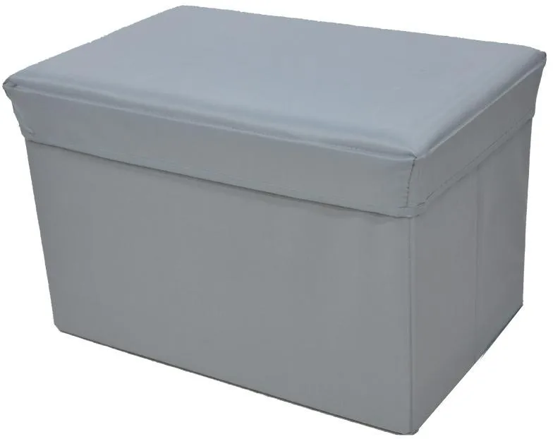grey storage ottoman-L1