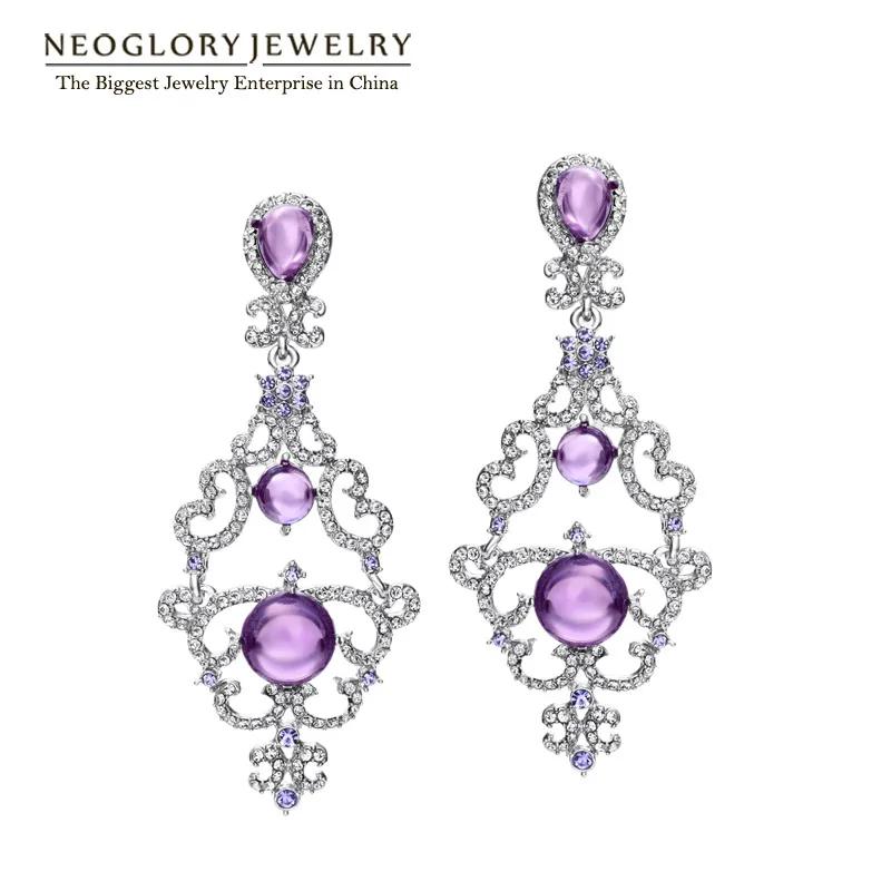 

Neoglory Austrian Rhinestone Zircon Drop Chandelier Earrings Brincos For Women NewJewelry BIGE1 QC