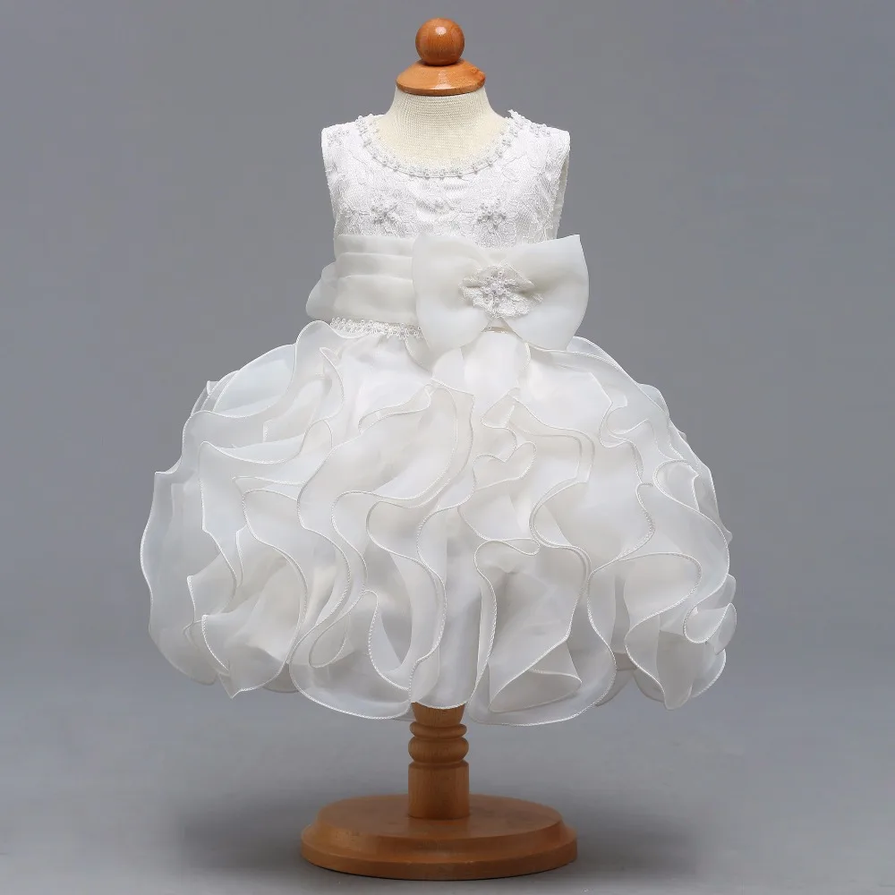 Бальное платье одежда с длинным рукавом белый с круглым вырезом для девочек в цветочек платья Glitz Праздничное платье Милое нарядное платье