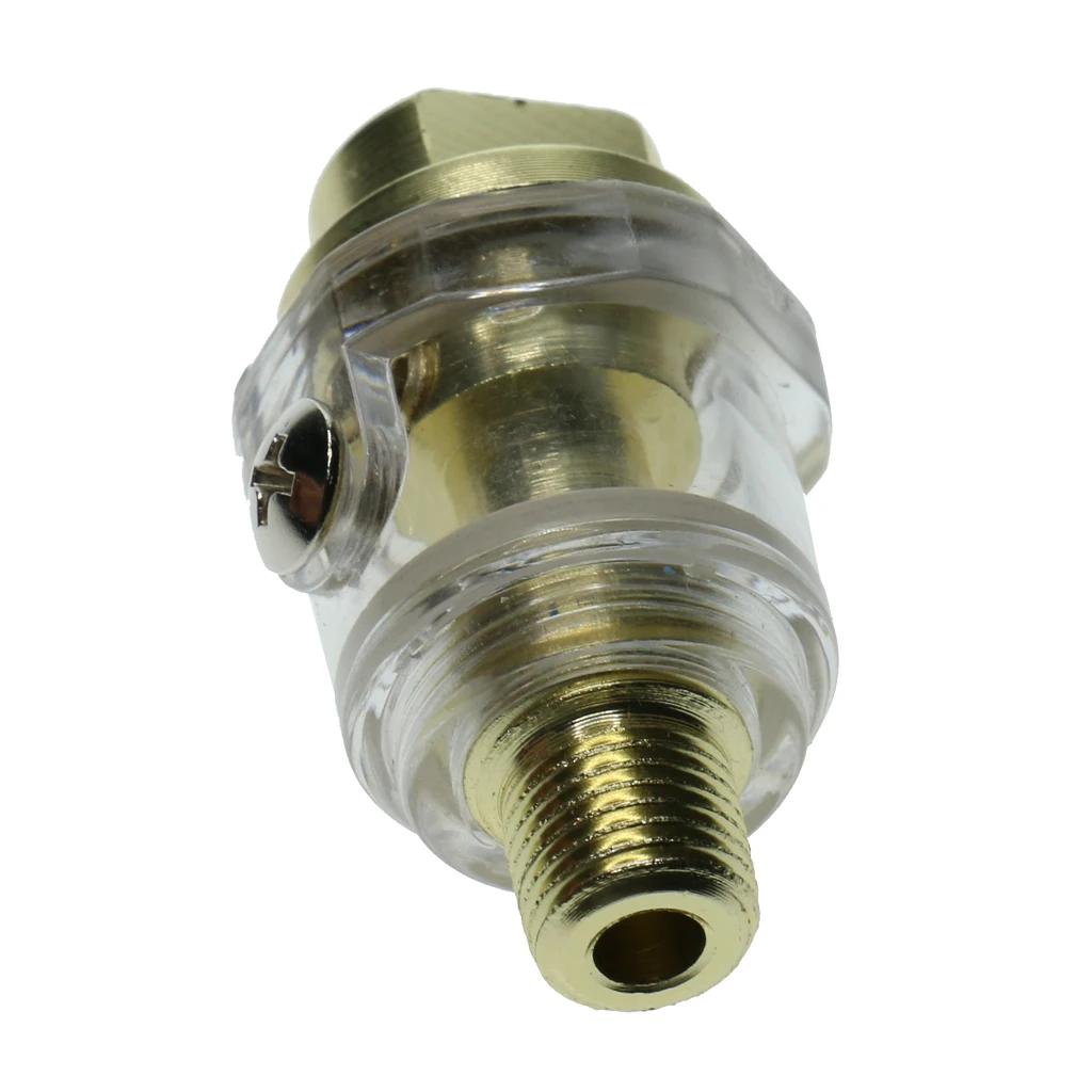 Aluminum 1/4'' Mini In Line Oiler Air Tool Oiler Lubricator Compressor