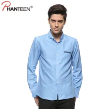 Long Sleeve Man Business Shirt Formal Solid Fitness Turn down Collar Shirt Casual Polka Dots Patchwork