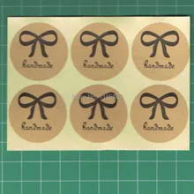 Упаковочная этикетка ручной работы 500 шт/партия, упаковочный крафтовый продукт для выпечки, ручная работа, наклейка с картинкой торта, диаметр 3 см, Прямая с фабрики