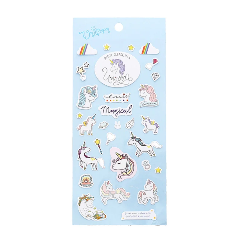 

Cute unicorn series stickers Kawaii Planner Diary Scrapbooking Sticker Stationery School Supplies