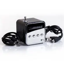 CES-TD-V26 Portable Mini Speaker with Digital and Micro SD/TF/USB/FM Black