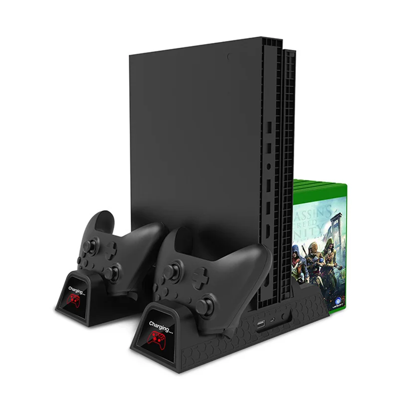 

Multifunction Vertical Stand Charging Dock Charger Station with Cooling Fan Universal for Xbox One / Slim / X Game Console