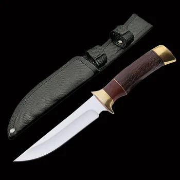 

ToughKeng High Quality 440c Steel Tactical Hunting Fixed Blade Knives Wenge Wood Handle Sharp Outdoor Survival Knife