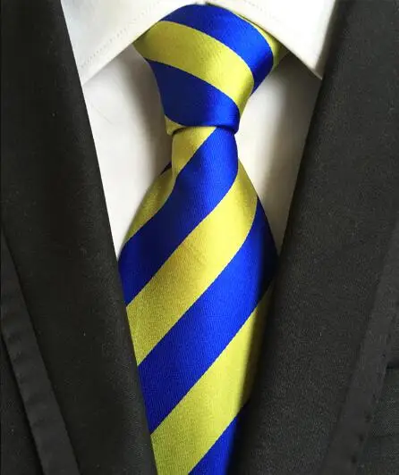 Новые Классические шелковые мужские галстуки на шею Галстуки 8 см клетчатые полосатые галстуки для мужчин деловые роскошные свадебные галстуки Gravatas - Цвет: LUD 48