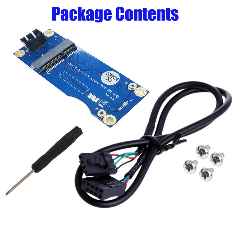Адаптер PCIE Mini PCI Express на USB переходник слот для SIM карты модуль WWAN/LTE с 9 контактным