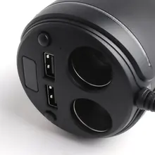 Многофункциональный автомобильный Зарядное устройство подстаканник с светодиодный Дисплей Светящиеся двойной USB прикуриватель для розетки Мощность адаптер для телефона